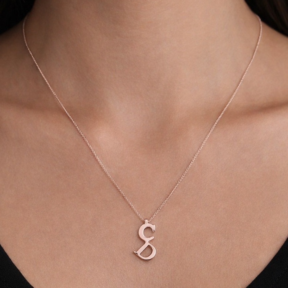 Christian Dior CD Pendant Necklace